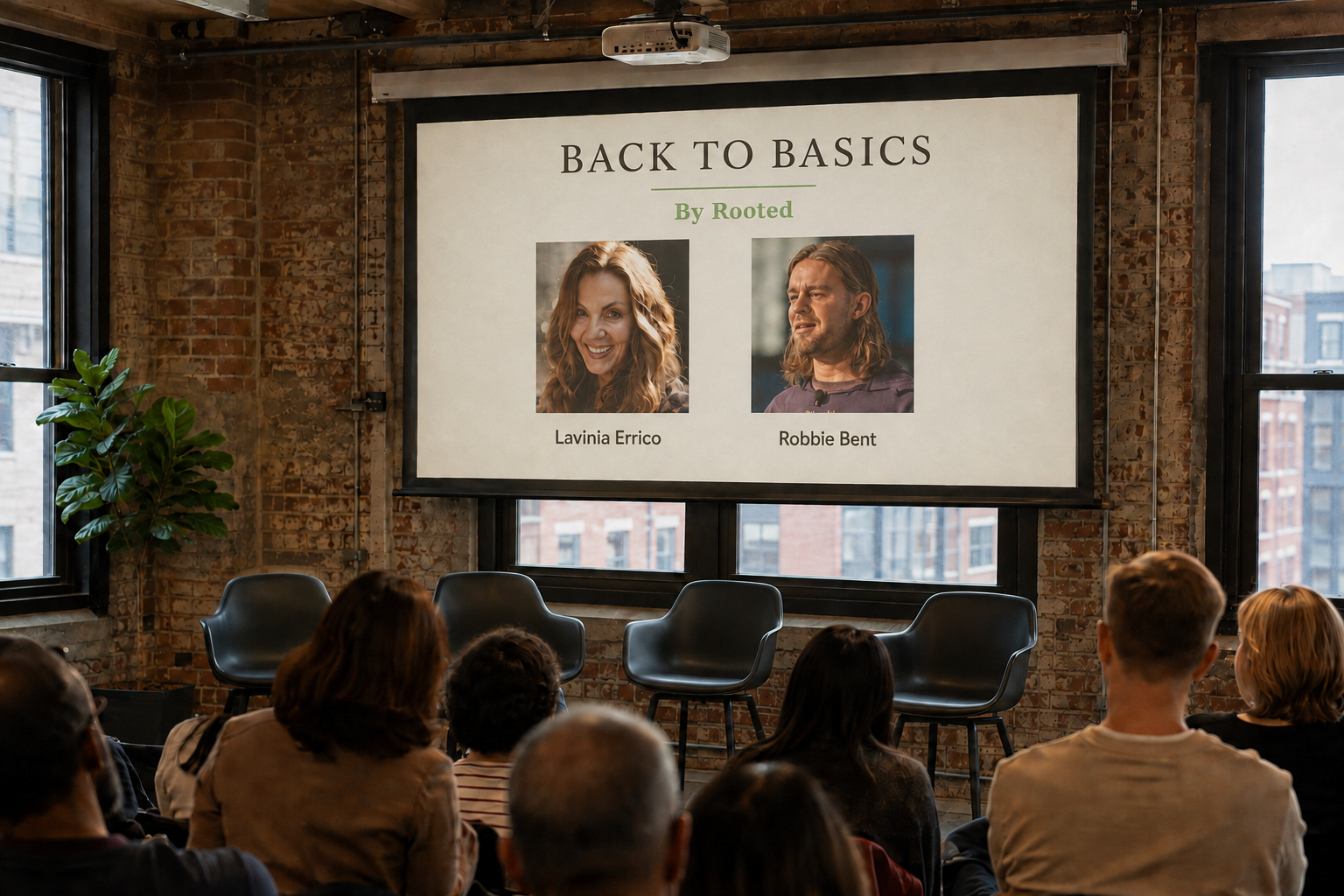 Illustrative panel discussion in a New York loft